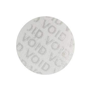 Průhledná VOID samolepka s nereziduálním lepidlem 30mm kruh