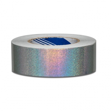 Hologramová samolepicí páska motiv 2 tečky - šíře 5cm - stříbrná