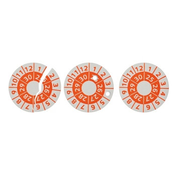 Kalibrační samolepka 2025, 2026, 2027, 2028, 2029, 2030 oranžová 12mm