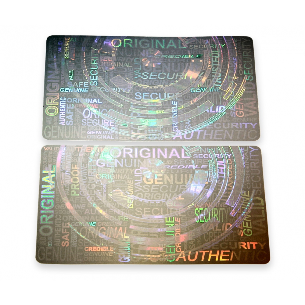 Předvyrobený masterový transparentní hologram na ID karty