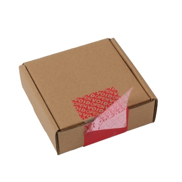 Bezpečnostní reziduální červená VOID samolepka 100x50mm