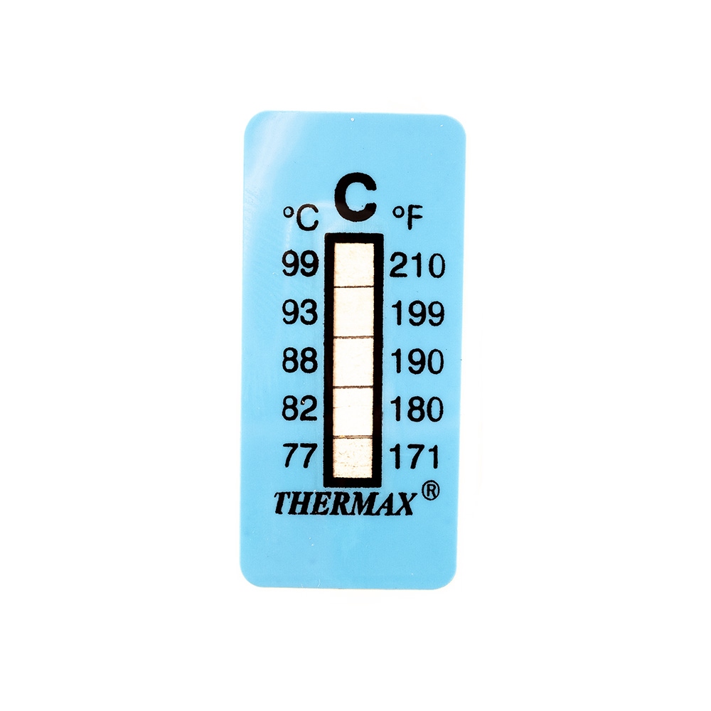 Samolepící teploměr / indikační proužek nereversibilní 77-99°C