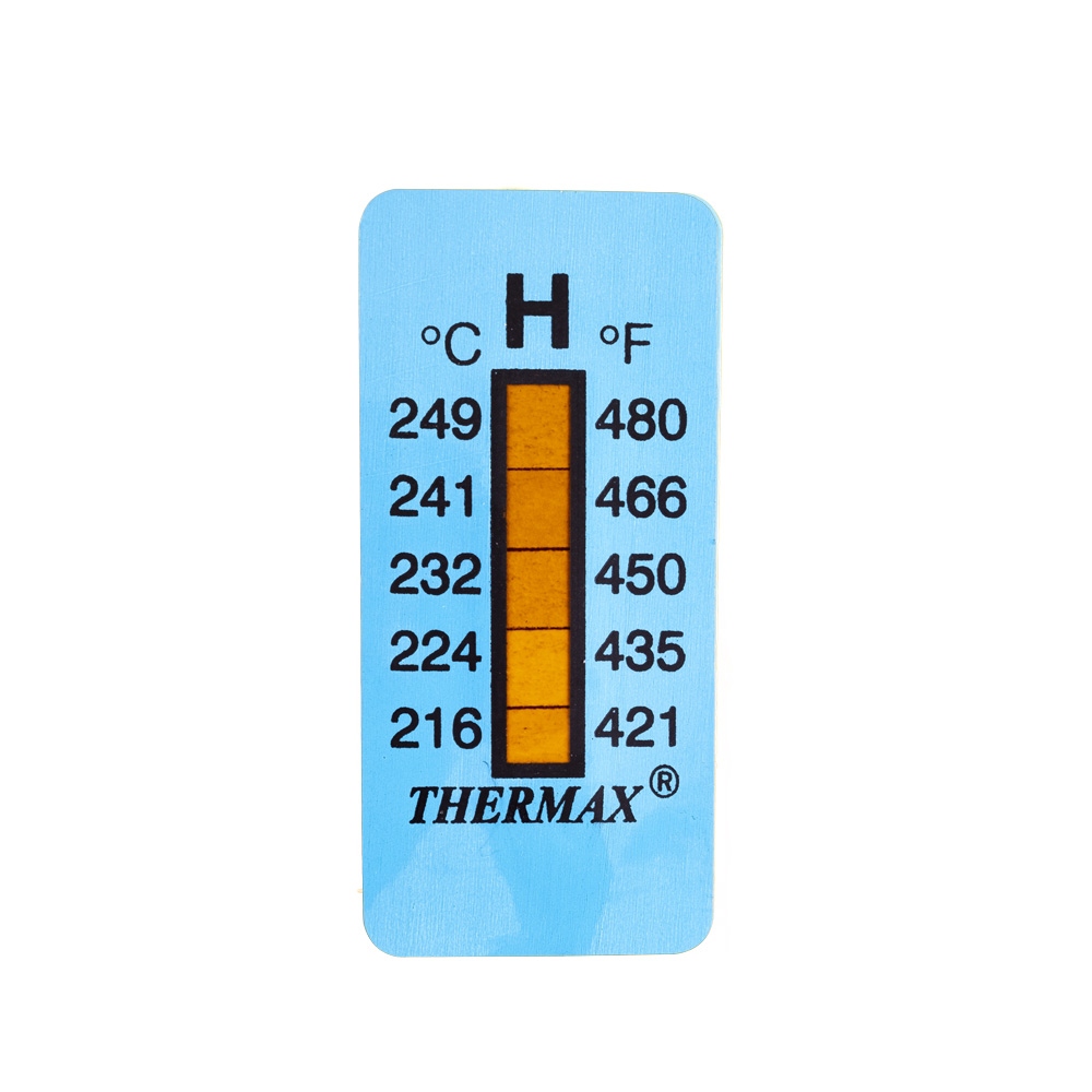 Samolepící teploměr / indikační proužek nereversibilní 216-249°C