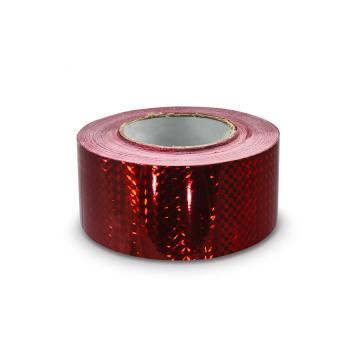 Hologramová samolepicí páska 50mm, motiv červené čtverečky