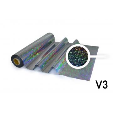 Fólie pro Hot Stamping - V3 hologramová stříbrná vzor elipsy malé