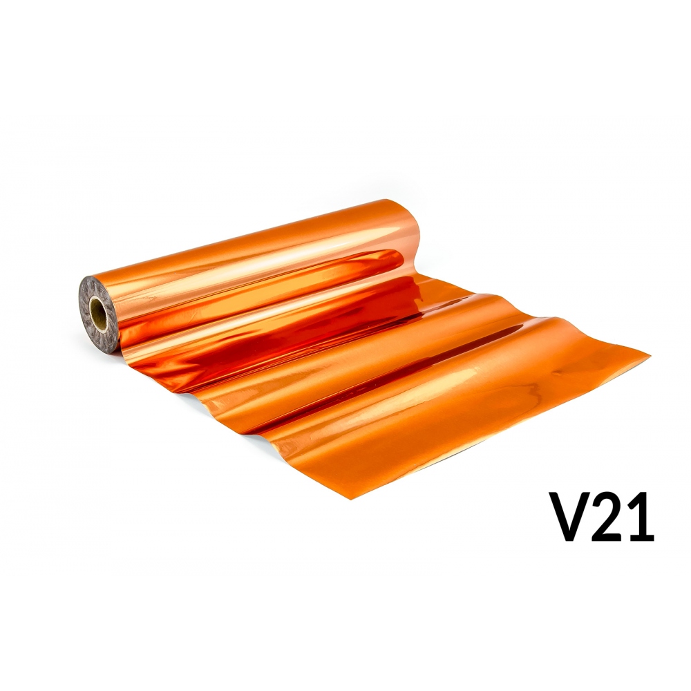 Fólie pro Hot Stamping - V21 lesklá oranžovo - měděná