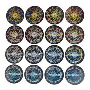 Dvouvrstvá kruhová holografická plomba nápis Original