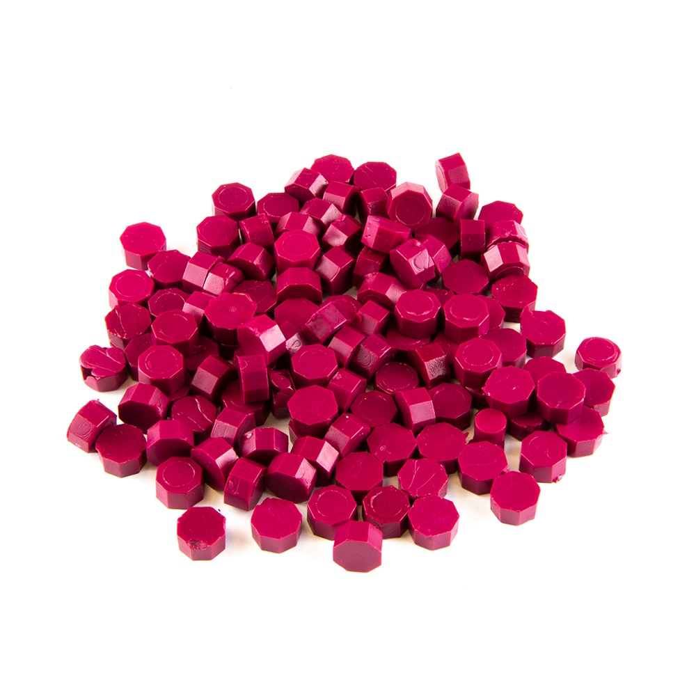 Pečetní vosk tmavě růžová - granulovaný 30g - Typ 7