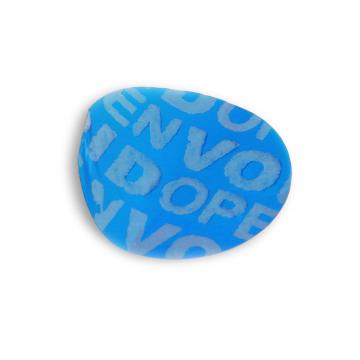 Nereziduální modrá kruhová VOID samolepka s vysokou přilnavostí