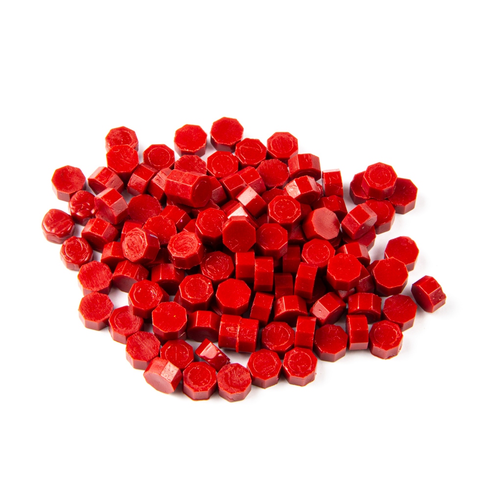 Pečetní vosk tmavší červená - granulovaný 30g - Typ 6