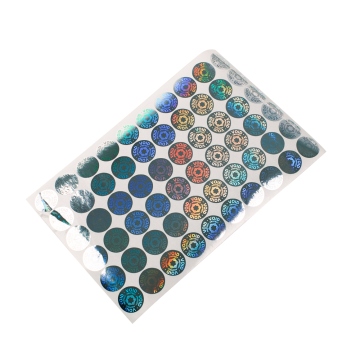 Kruhová holografická plomba nápis Protect průměr 15mm