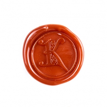 Ruční razidlo (pečeť) do vosku - dekorativní písmeno K