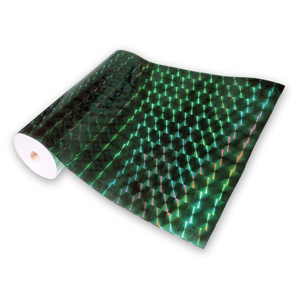 Univerzální hologramová samolepící fólie na metry čtverce zelené