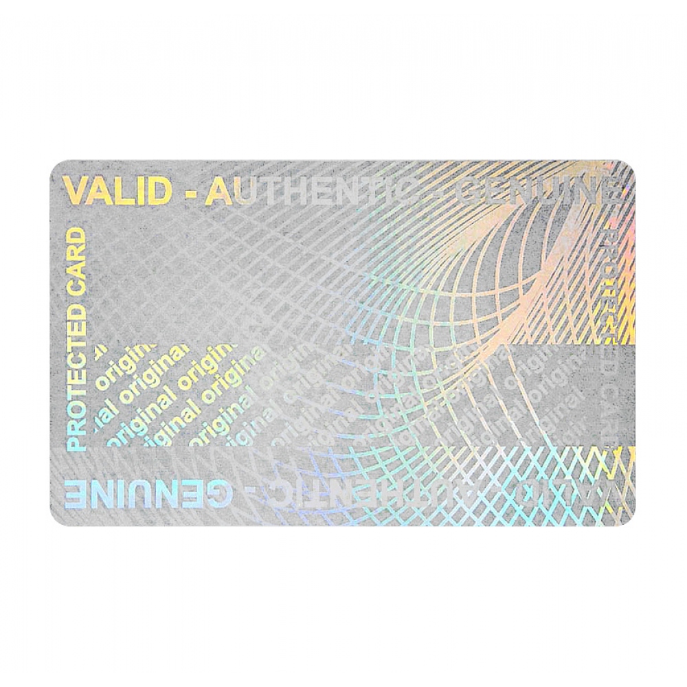 Předvyrobený dvouvrstvý transparentní hologram na ID karty