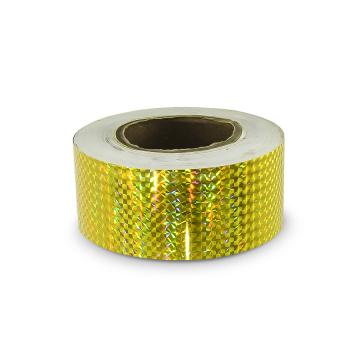 Hologramová samolepicí páska 50mm, motiv zlaté čtverečky