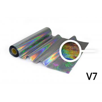 Fólie pro Hot Stamping - V7 hologramová stříbrná vzor pohyblivý šum