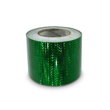 Hologramová samolepicí páska 100mm, motiv zelené čtverečky