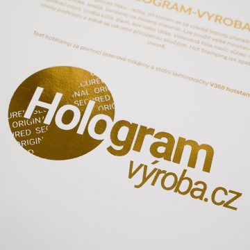 Hot Stamping fólie arch - zlatá