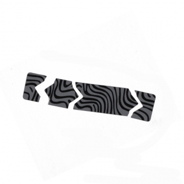 Stírací samolepka matně šedá 40mm x 10mm - motiv zebra obdélník