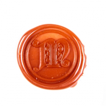 Ruční razidlo (pečeť) do vosku - dekorativní písmeno M