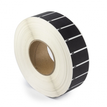 Reziduální bezpečnostní samolepka černá 50x25mm 