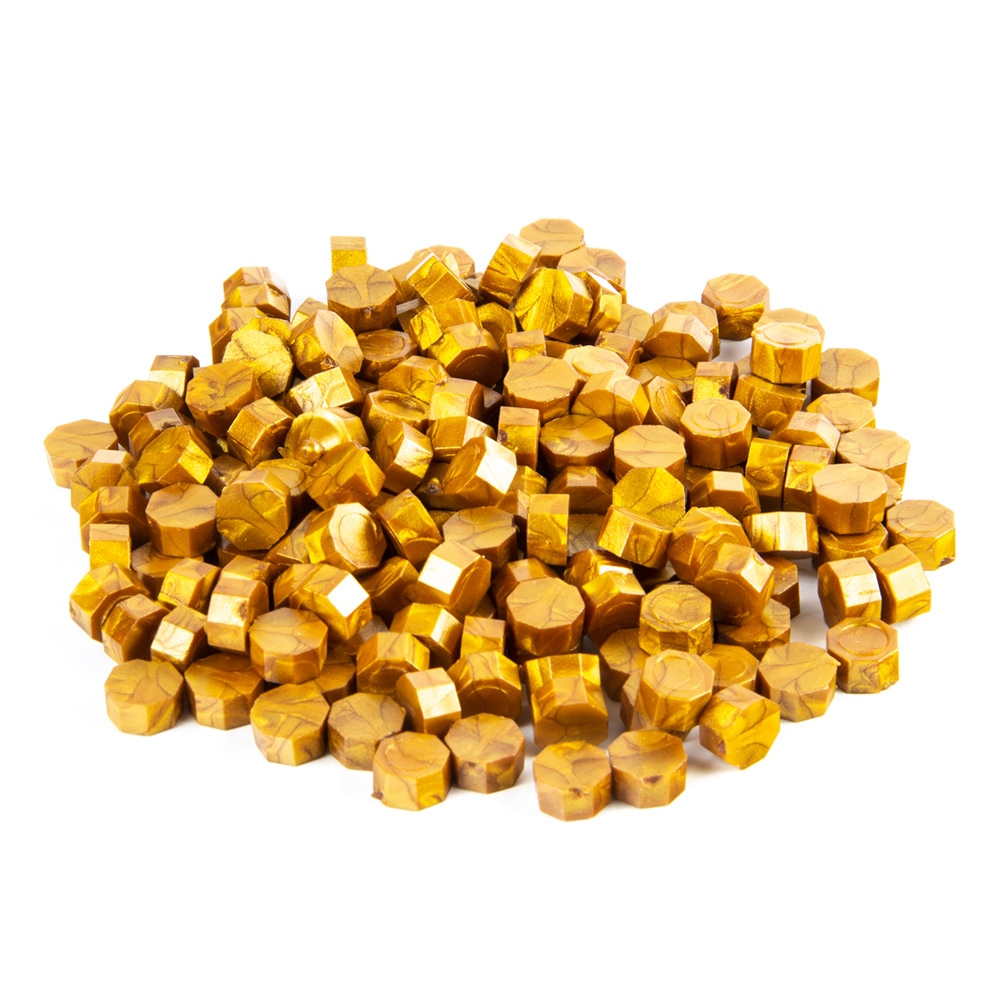 Pečetní vosk zlatá metalická - granulovaný 30g - Typ 11