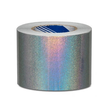 Hologramová samolepicí páska motiv 2 tečky - šíře 10cm - stříbrná